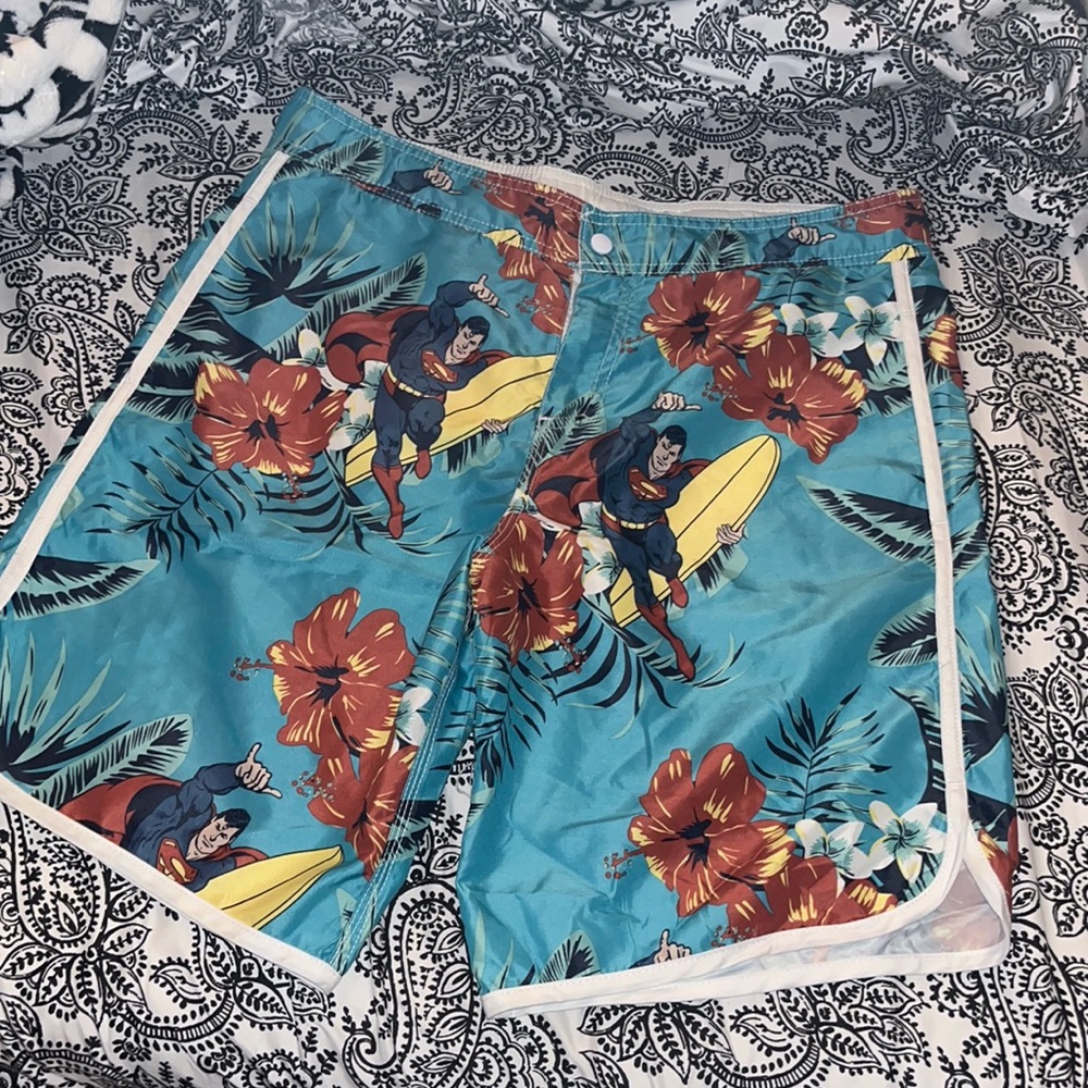Superman swim trunks